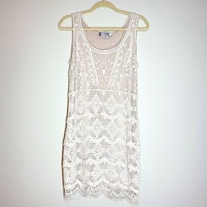 Jennifer Lopez Beige Lace Dress - XS